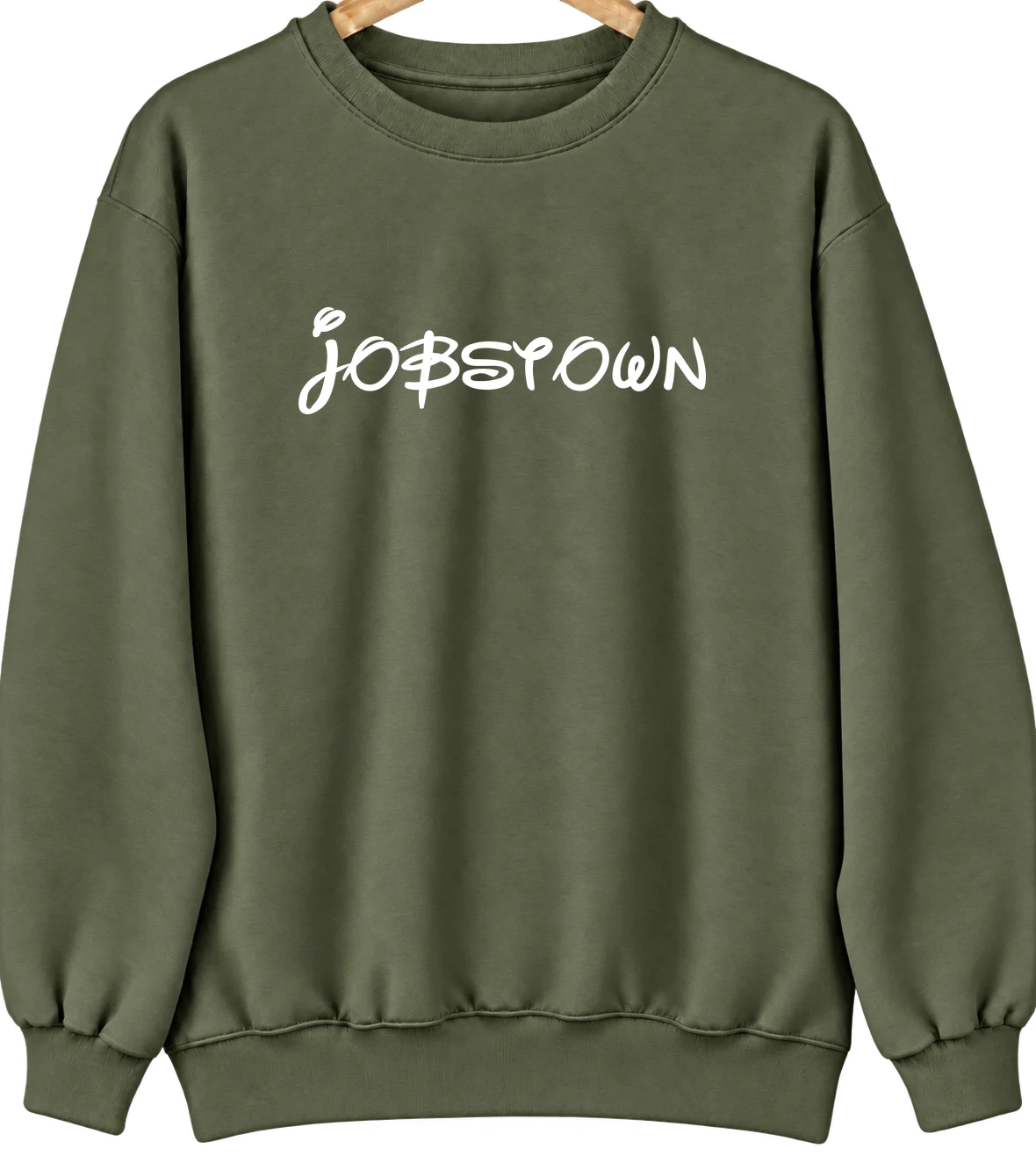 Jobstown, New Jersey Hometown Crewneck — Military Green