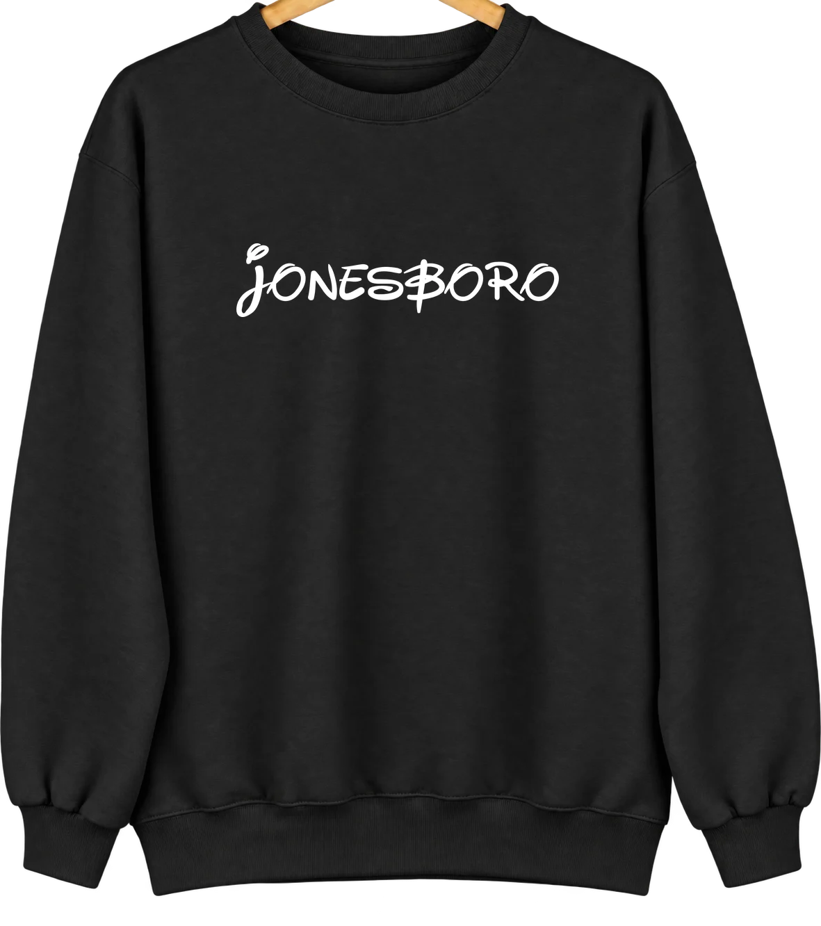 Jonesboro, Illinois Hometown Crewneck — Black