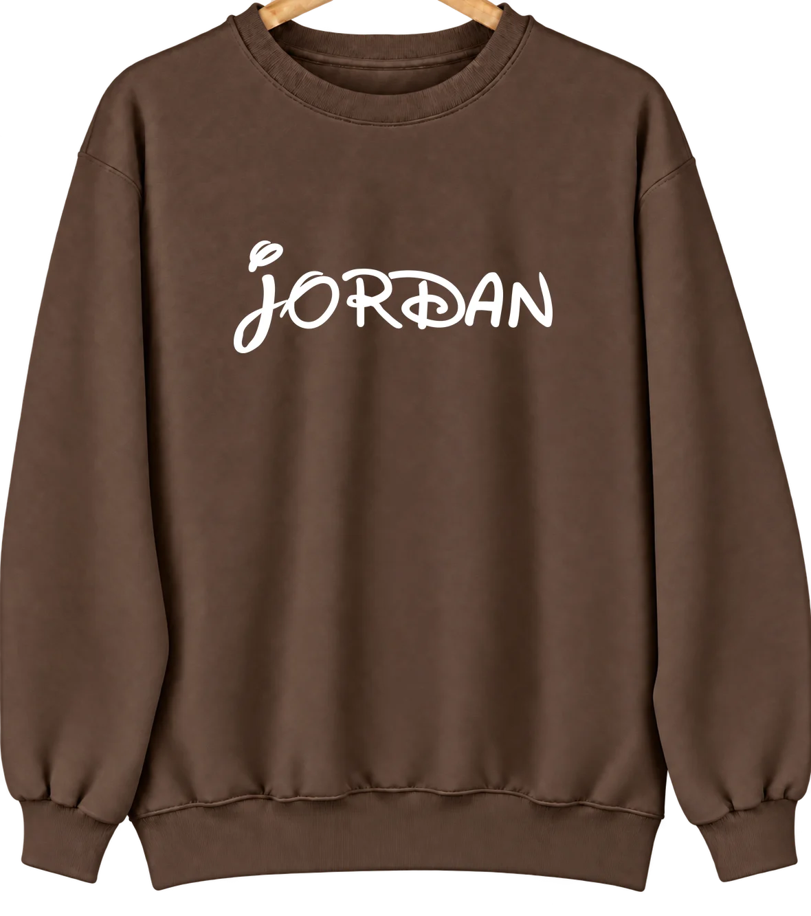 Jordan, Montana Hometown Crewneck — Brown
