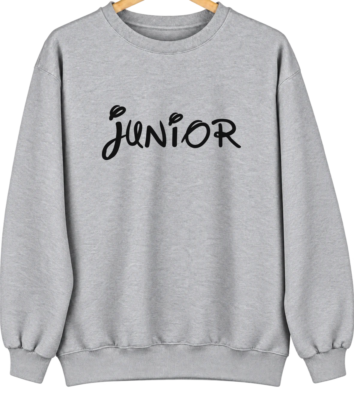 Junior, West Virginia Hometown Crewneck — Sport Grey