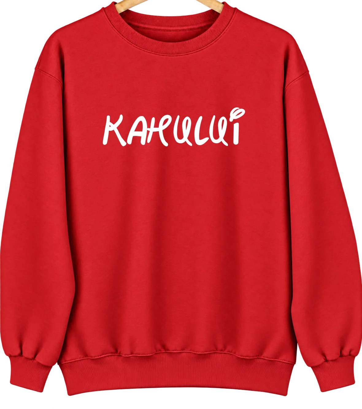 Kahului, Hawaii Hometown Crewneck — Red