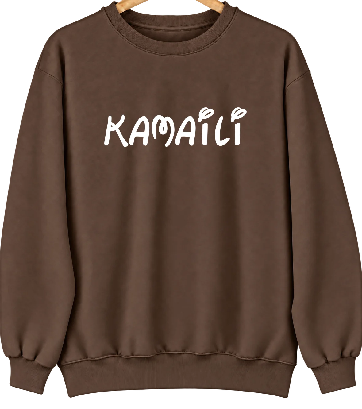 Kamaili, Hawaii Hometown Crewneck — Brown