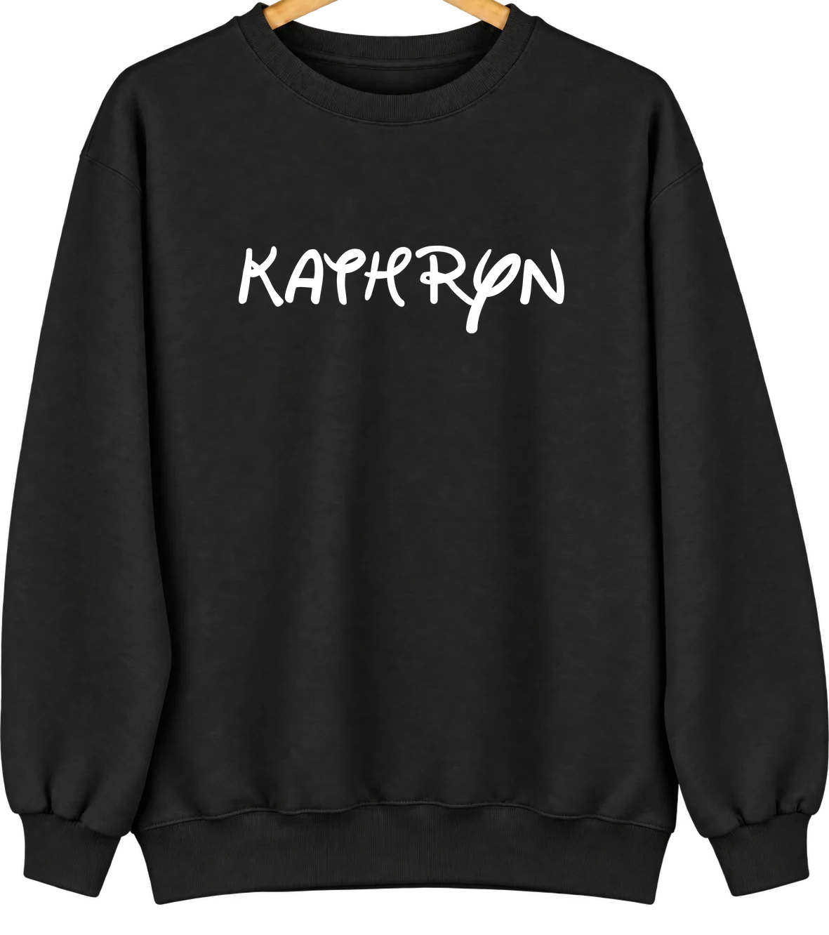 Kathryn, North Dakota Hometown Crewneck — Black