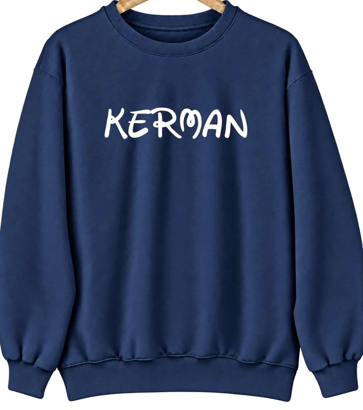Kerman, California Hometown Crewneck — Navy