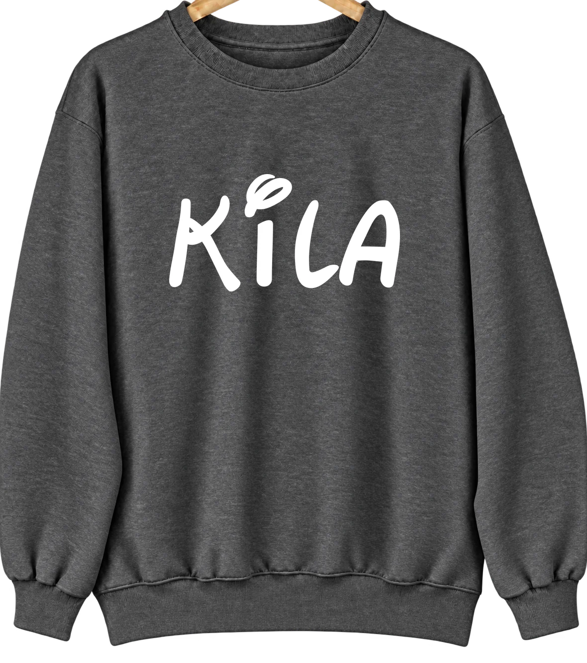 Kila, Montana Hometown Crewneck — Dark Heather