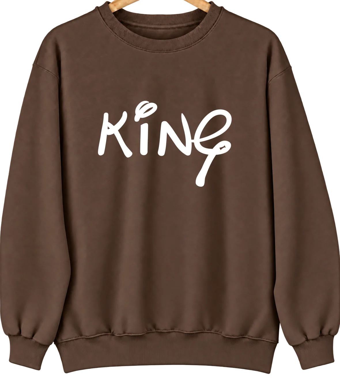 King, North Carolina Hometown Crewneck — Brown