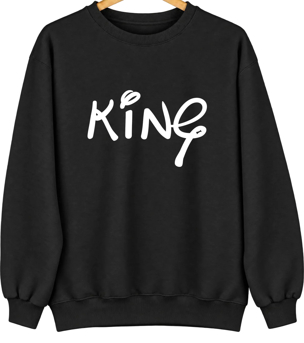 King, Wisconsin Hometown Crewneck — Black