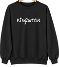 Kingston, New Jersey Hometown Crewneck — Black