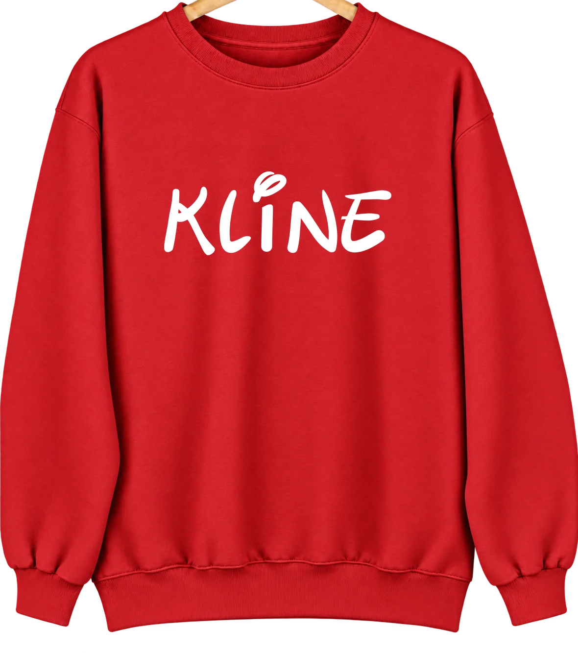 Kline, South Carolina Hometown Crewneck — Red