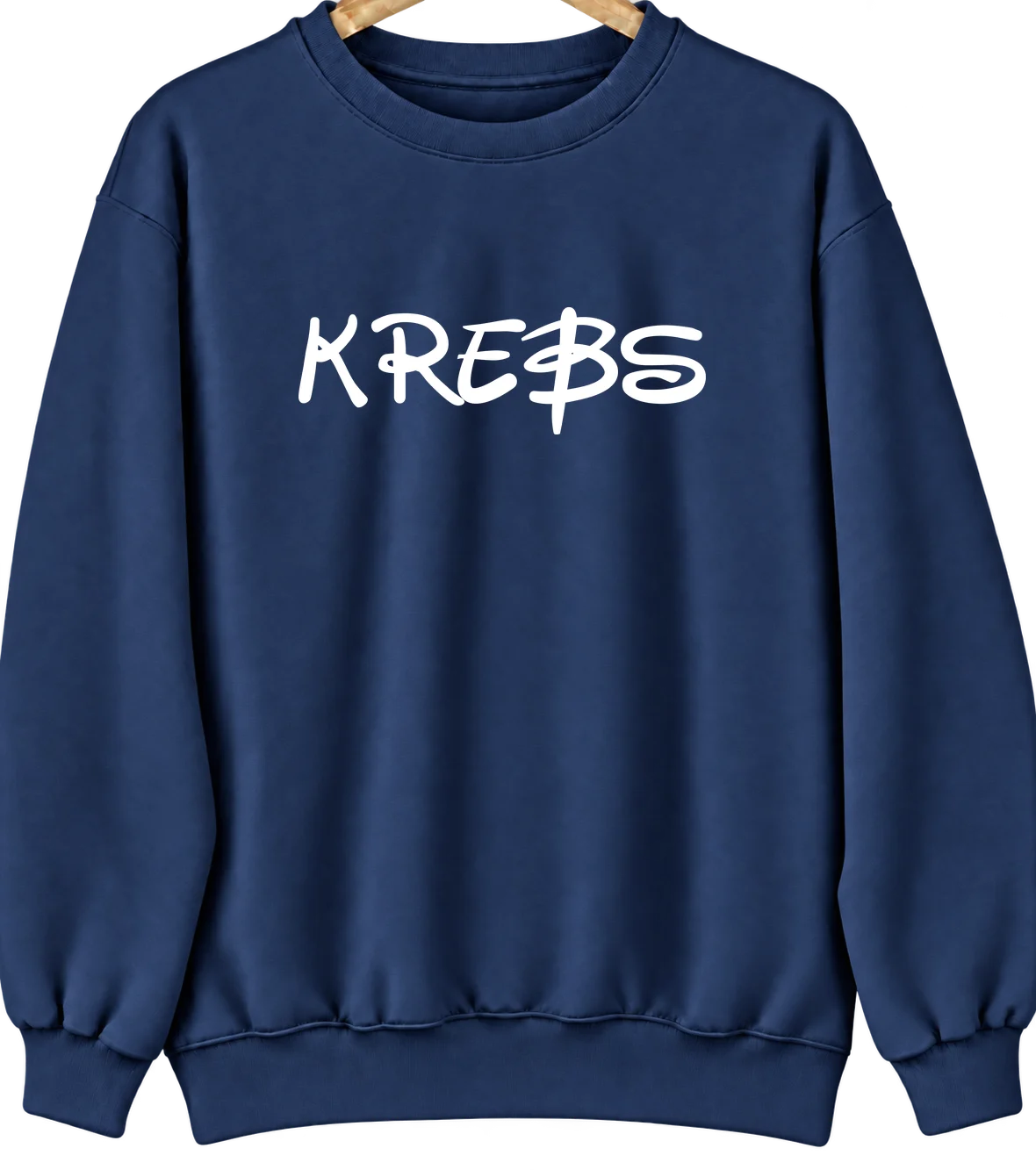 Krebs, Oklahoma Hometown Crewneck — Navy