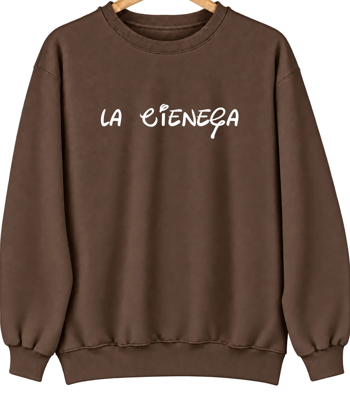 La Cienega, New Mexico Hometown Crewneck — Brown