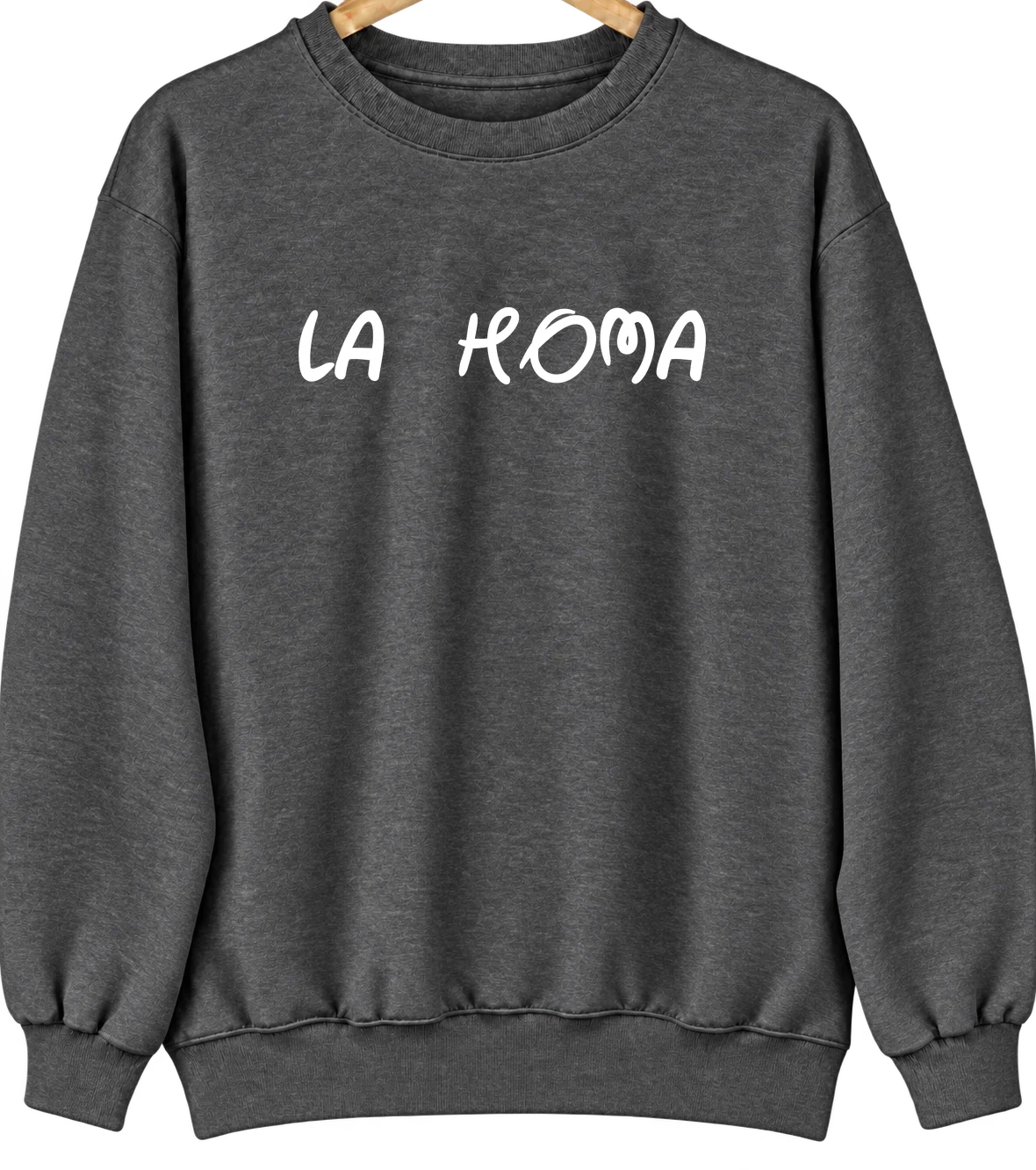 La Homa, Texas Hometown Crewneck — Dark Heather