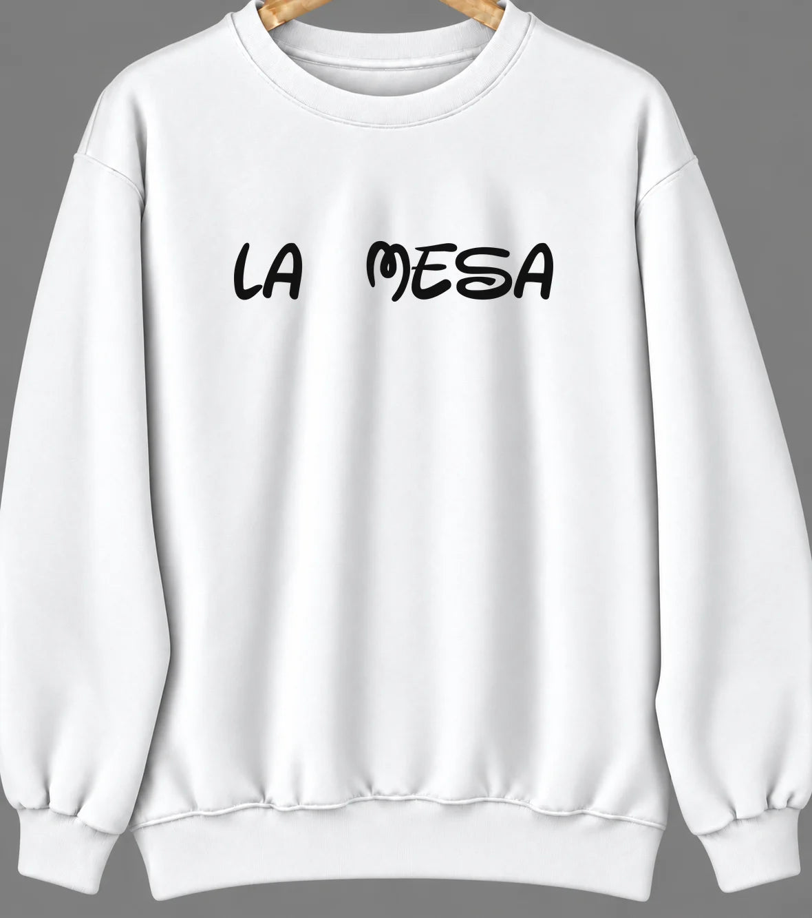 La Mesa, New Mexico Hometown Crewneck — White