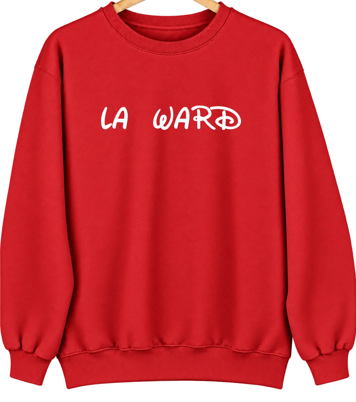 La Ward, Texas Hometown Crewneck — Red