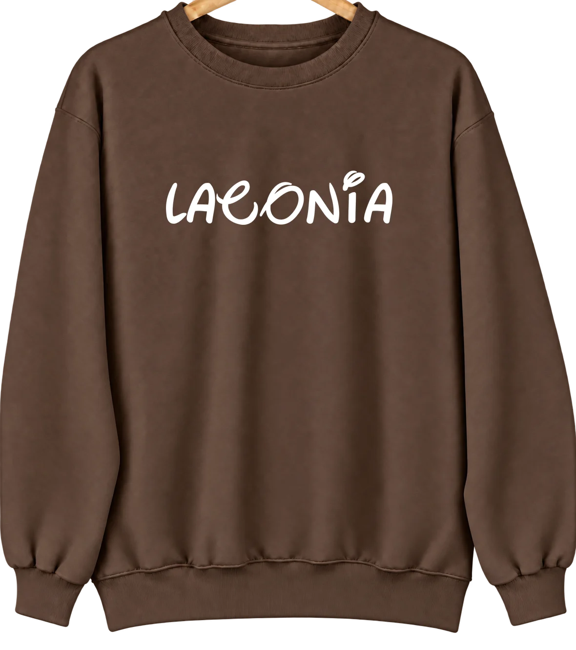 Laconia, Indiana Hometown Crewneck — Brown