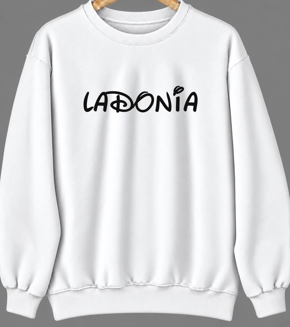 Ladonia, Texas Hometown Crewneck — White