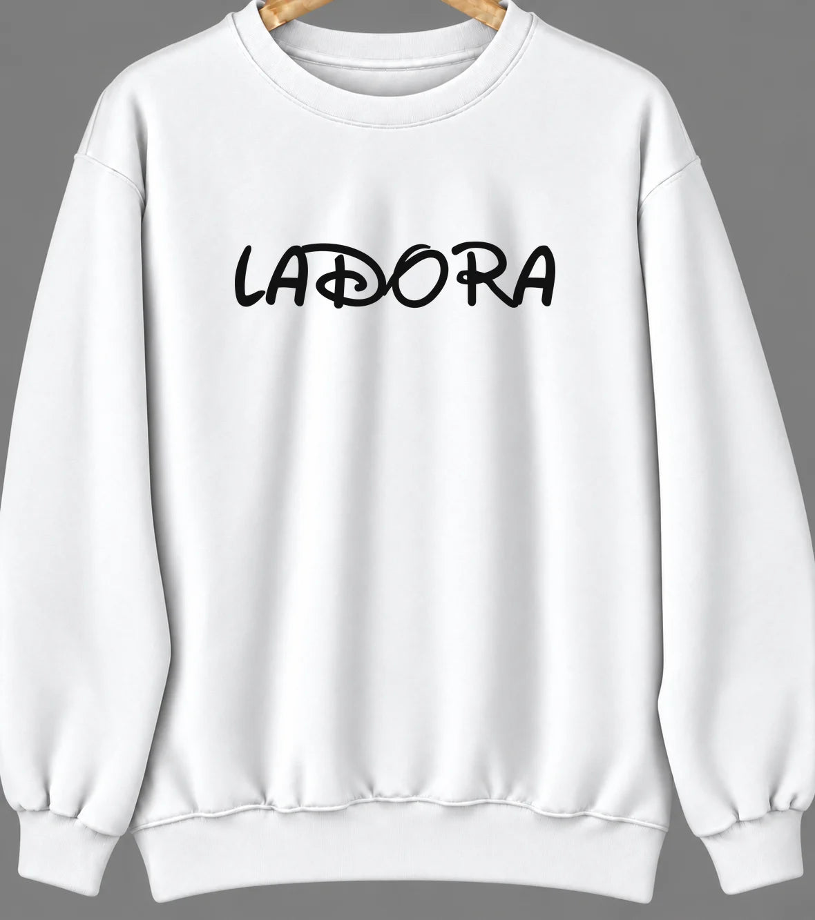 Ladora, Iowa Hometown Crewneck — White
