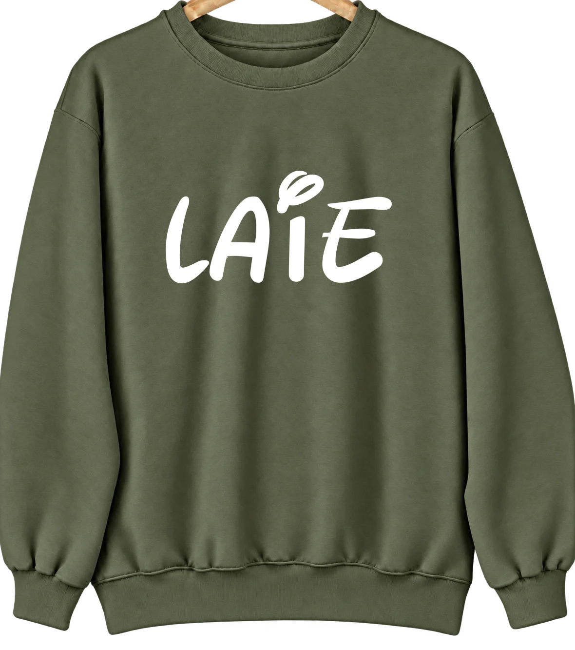Laie, Hawaii Hometown Crewneck — Military Green