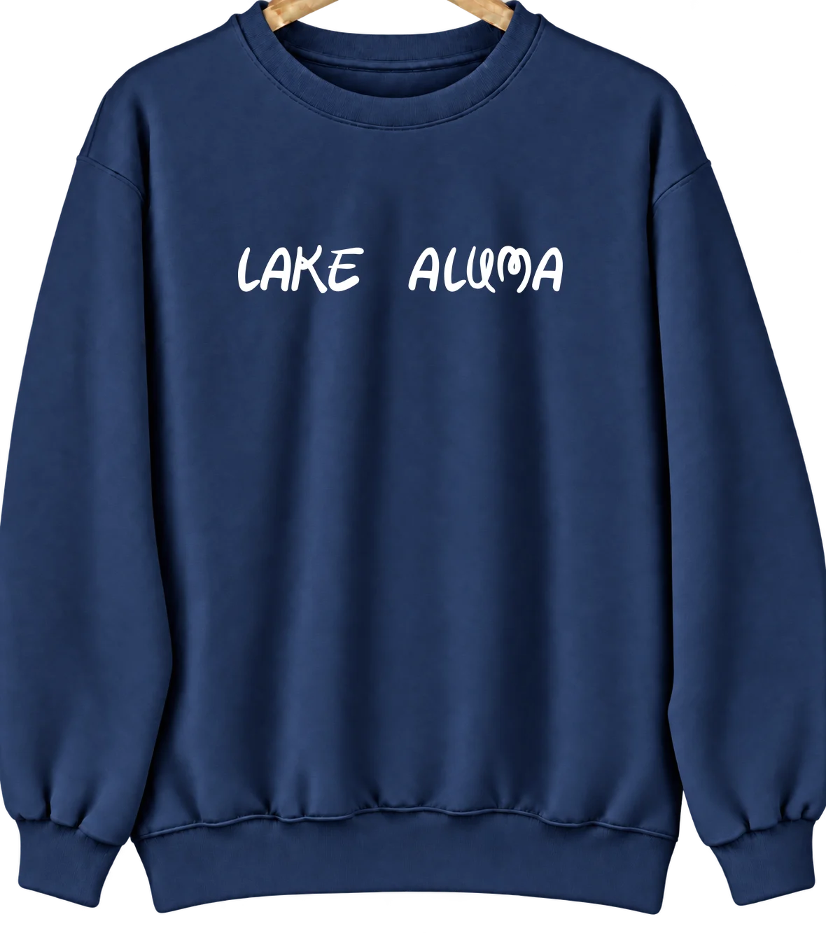Lake Aluma, Oklahoma Hometown Crewneck — Navy