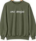 Lake Bungee, Connecticut Hometown Crewneck — Military Green