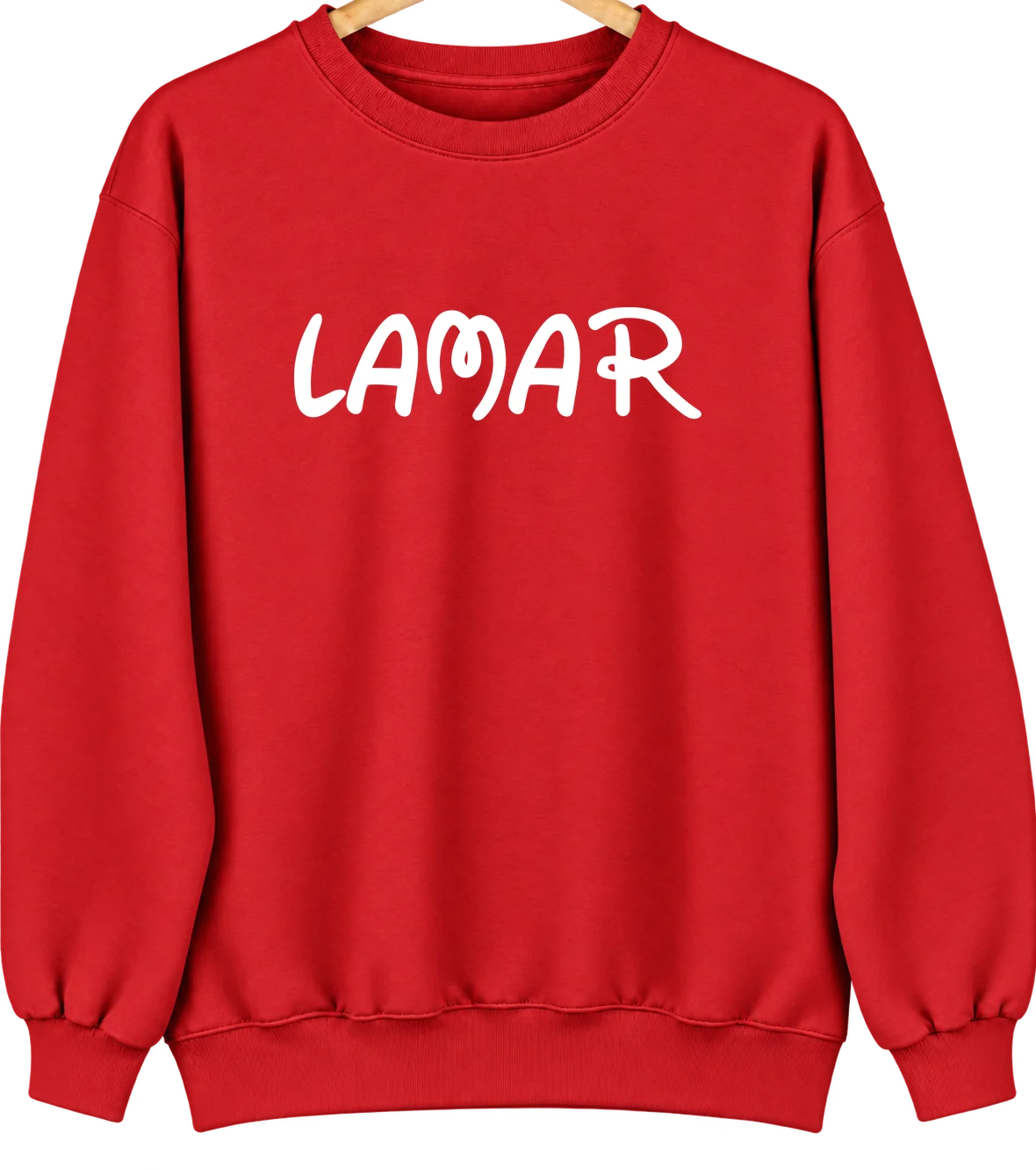 Lamar, Oklahoma Hometown Crewneck — Red