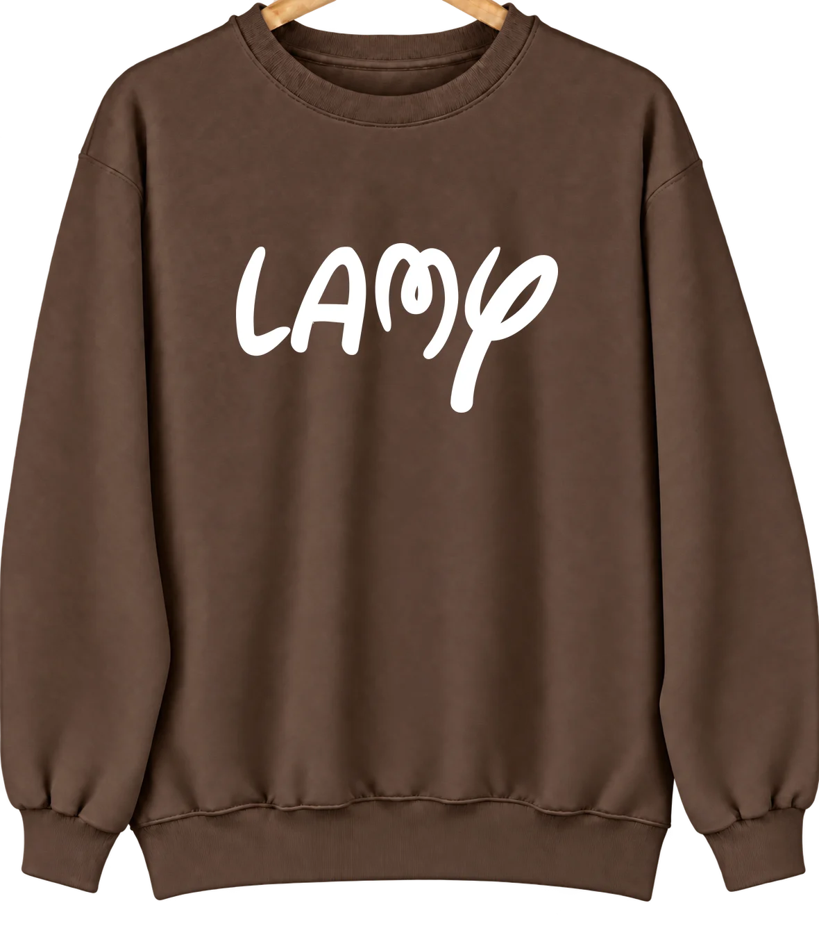 Lamy, New Mexico Hometown Crewneck — Brown
