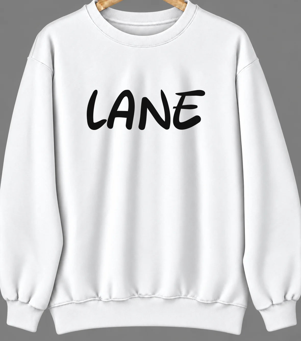 Lane, South Dakota Hometown Crewneck — White