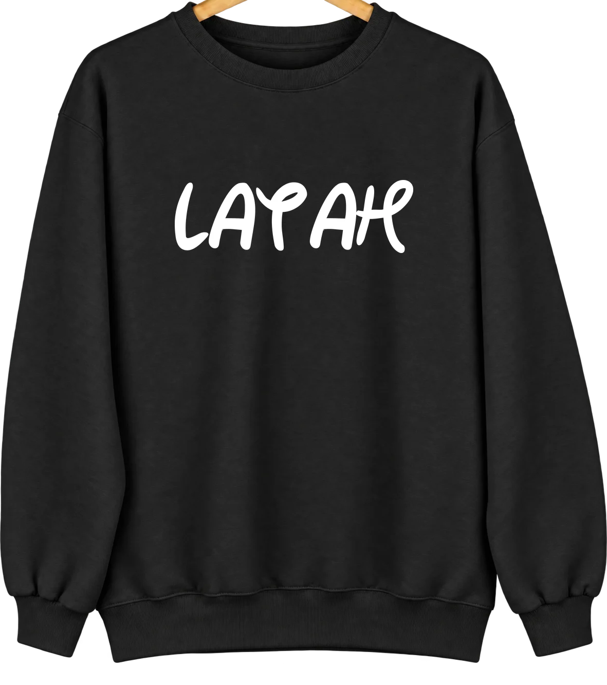 Latah, Washington Hometown Crewneck — Black