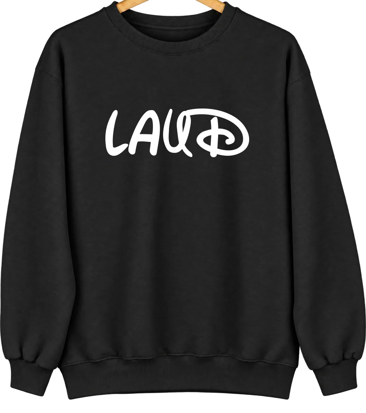 Laud, Indiana Hometown Crewneck — Black
