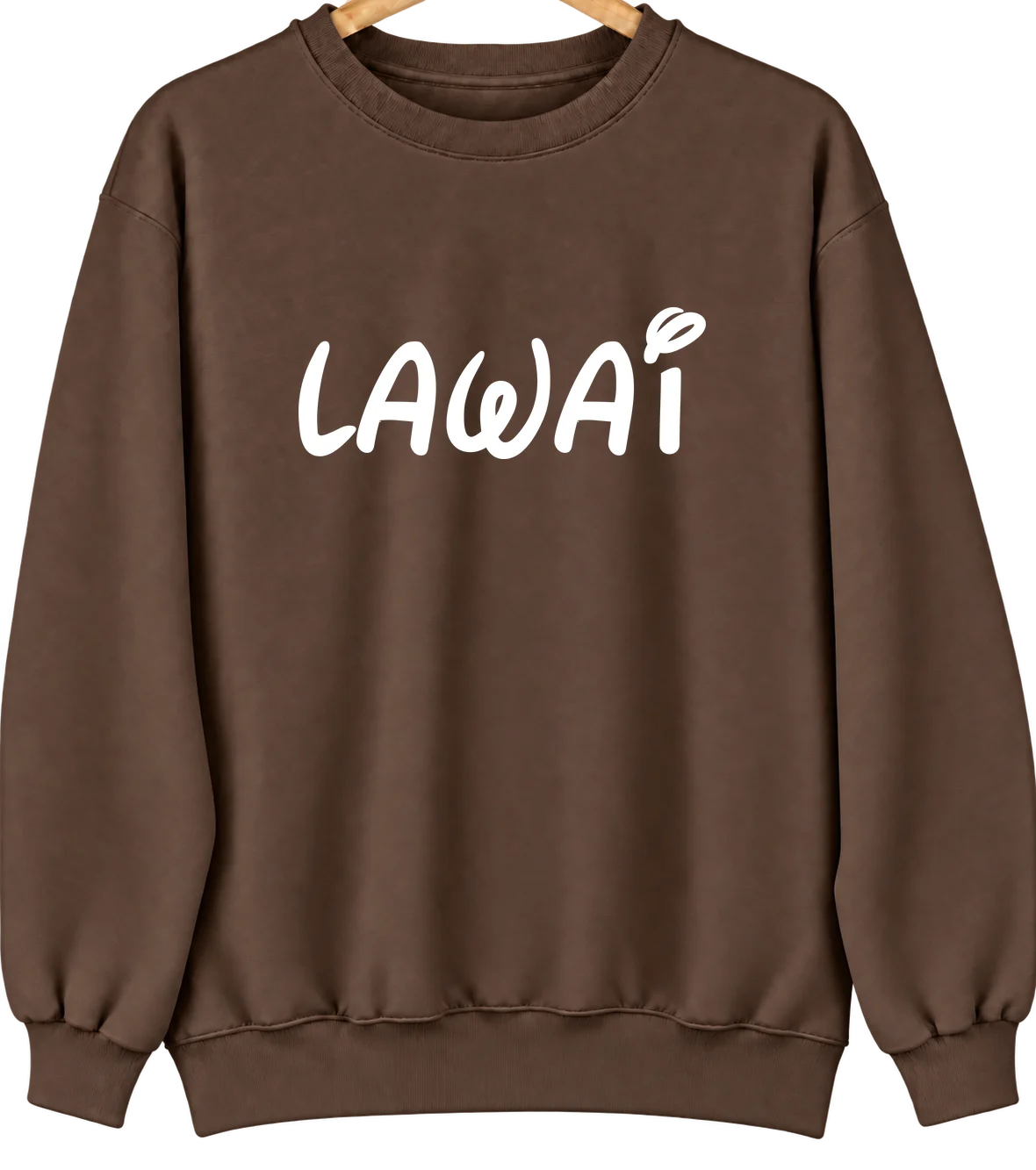 Lawai, Hawaii Hometown Crewneck — Brown