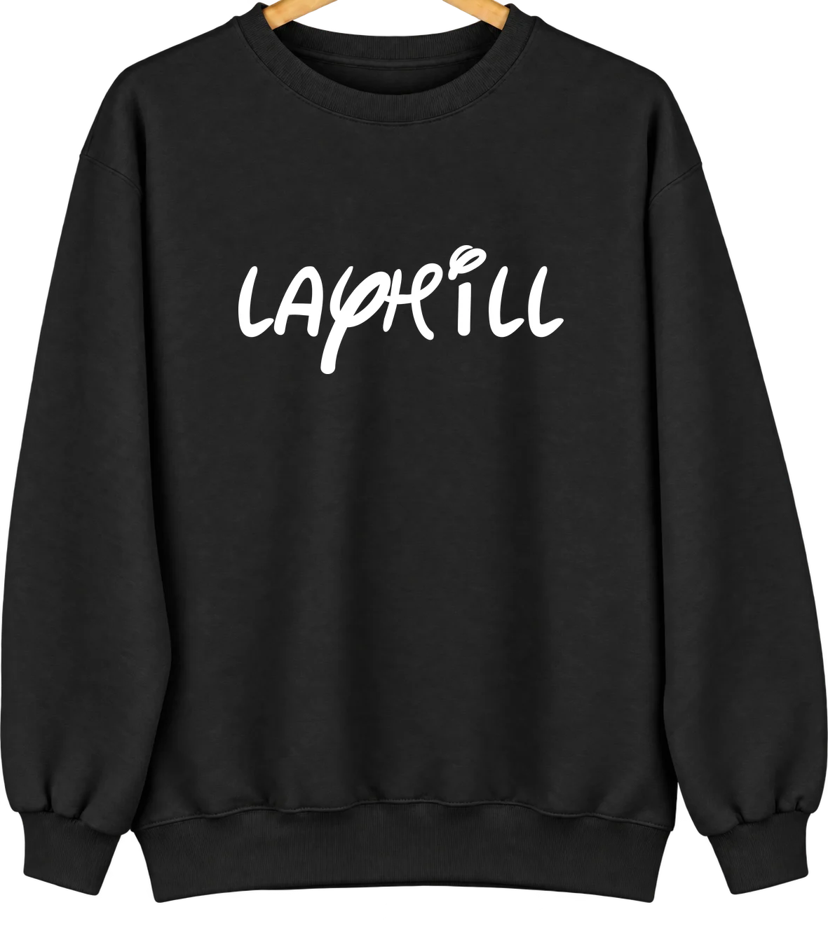 Layhill, Maryland Hometown Crewneck — Black