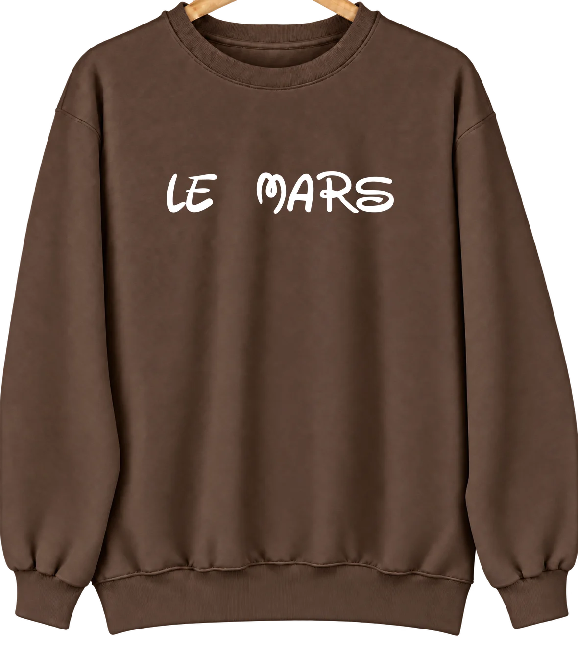 Le Mars, Iowa Hometown Crewneck — Brown