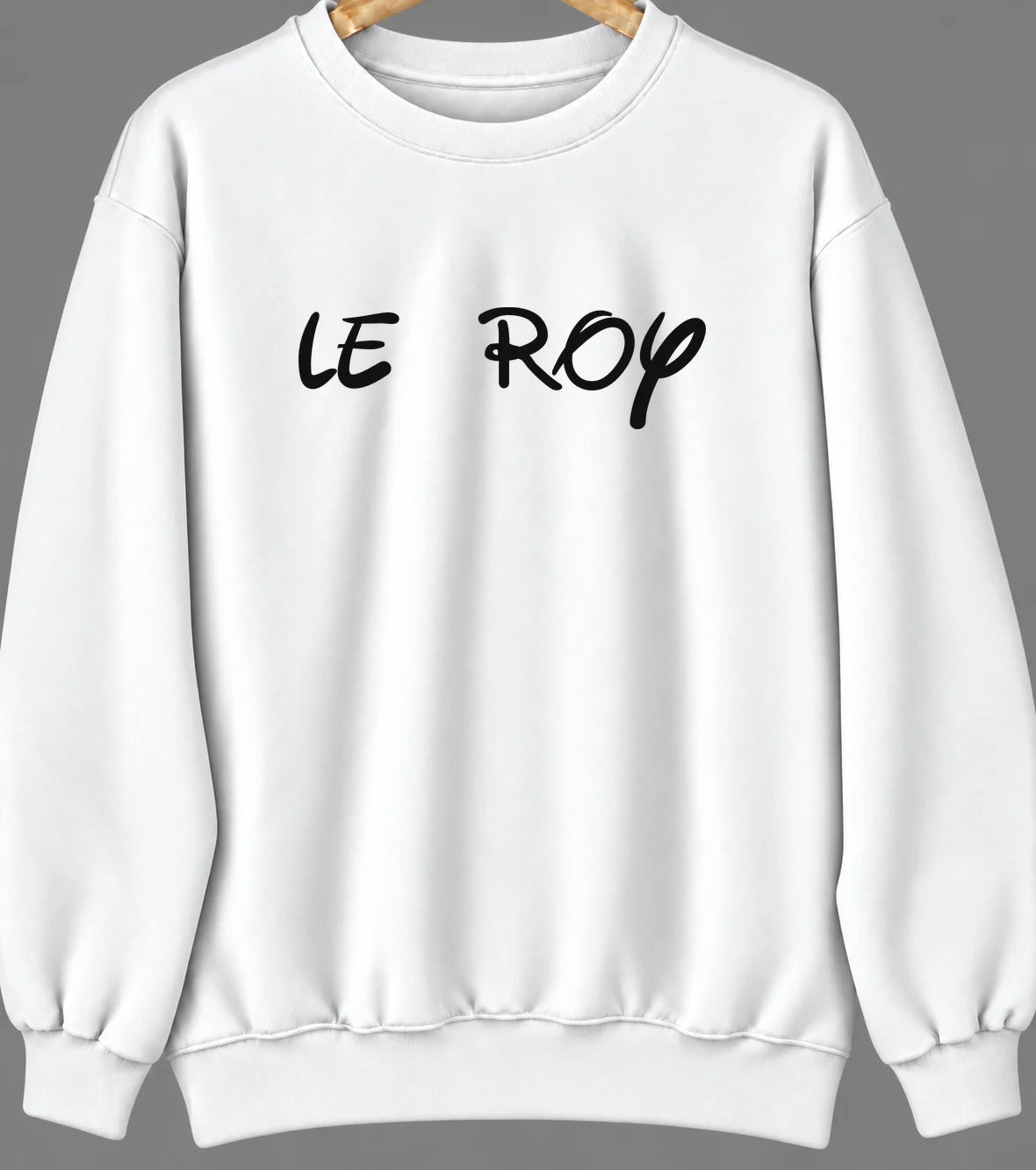 Le Roy, New York Hometown Crewneck — White
