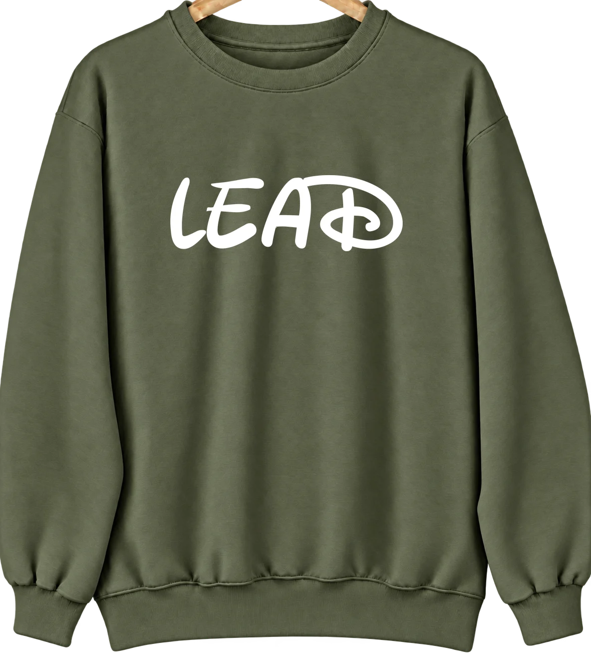 Lead, South Dakota Hometown Crewneck — Military Green