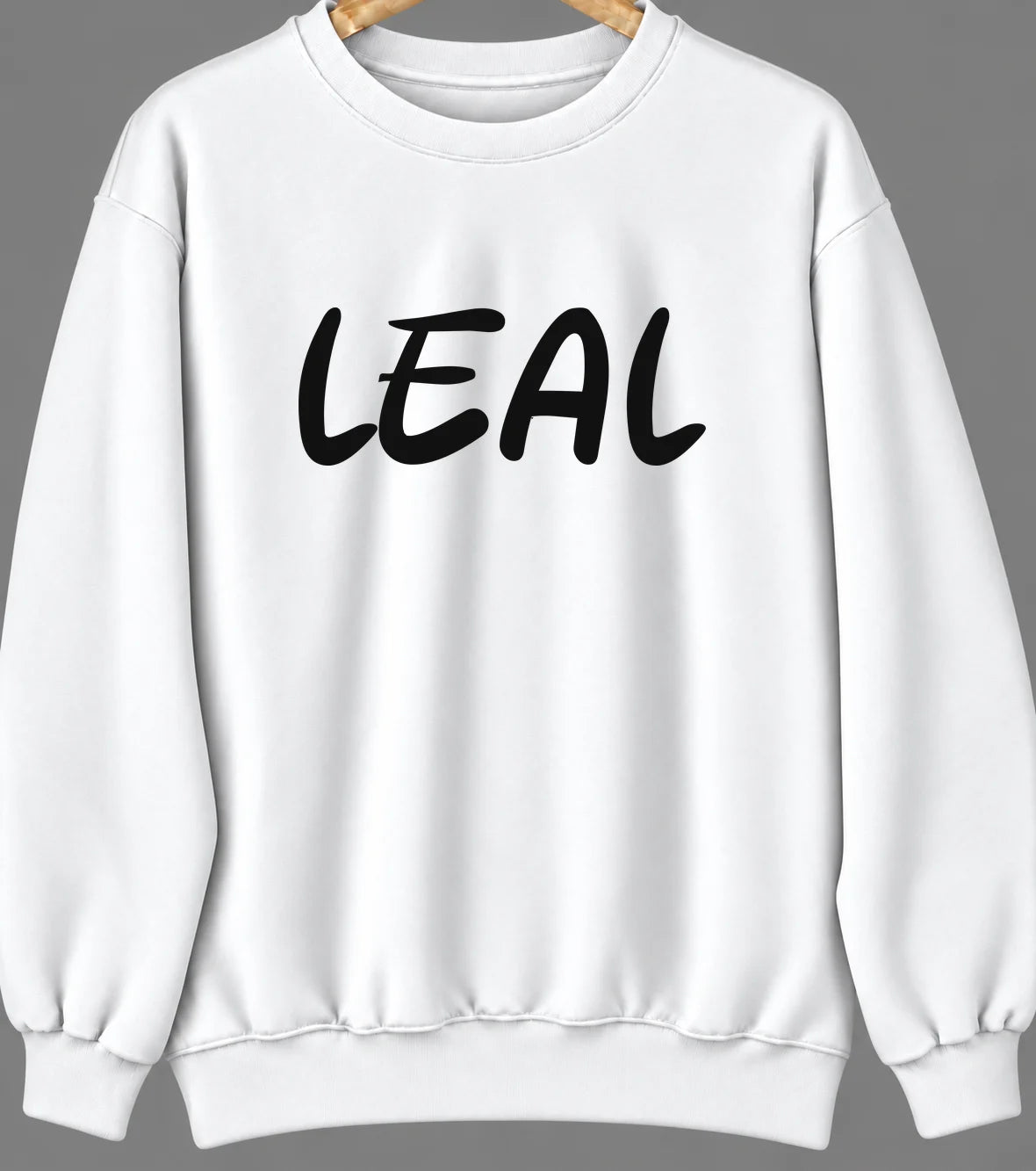Leal, North Dakota Hometown Crewneck — White
