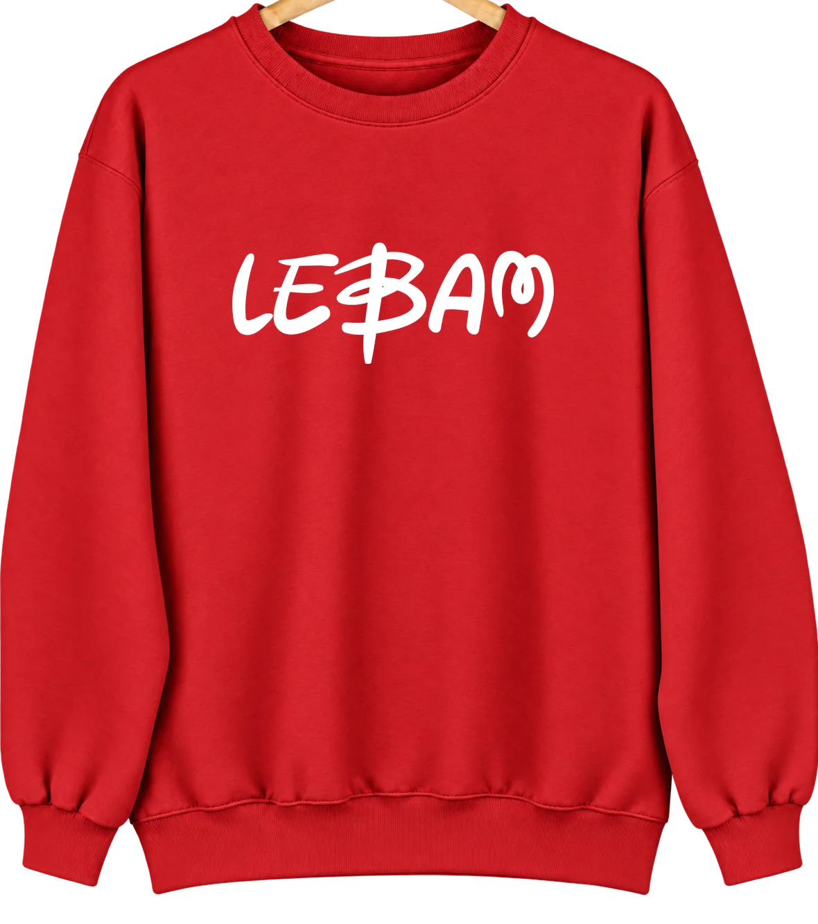 Lebam, Washington Hometown Crewneck — Red