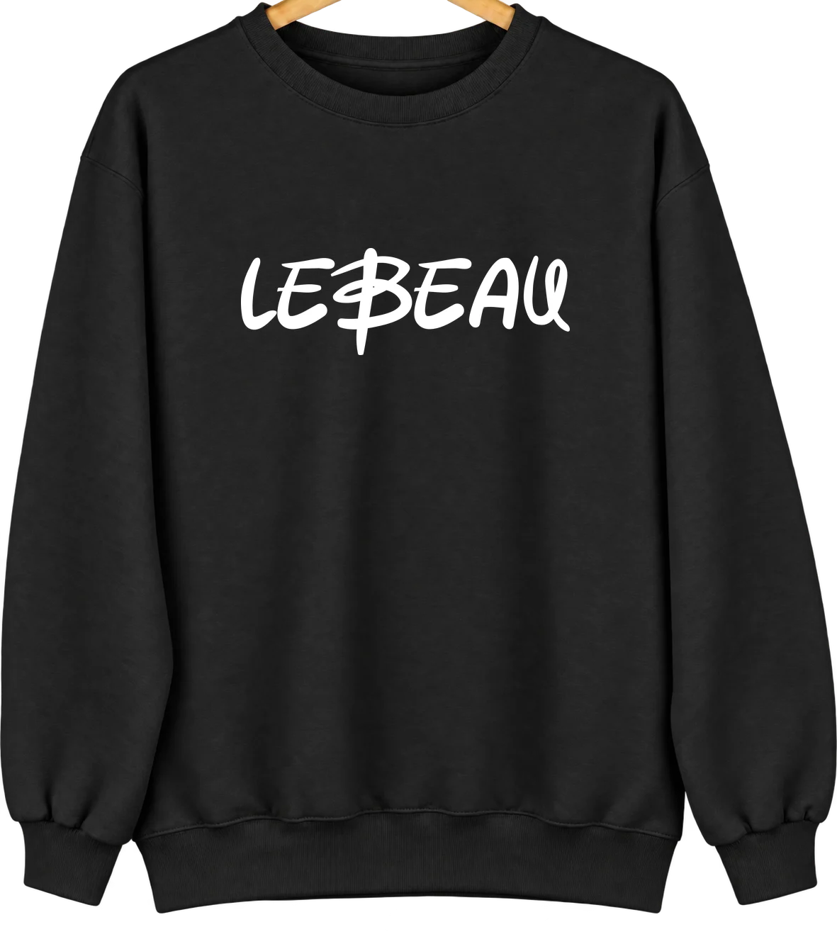 Lebeau, Louisiana Hometown Crewneck — Black