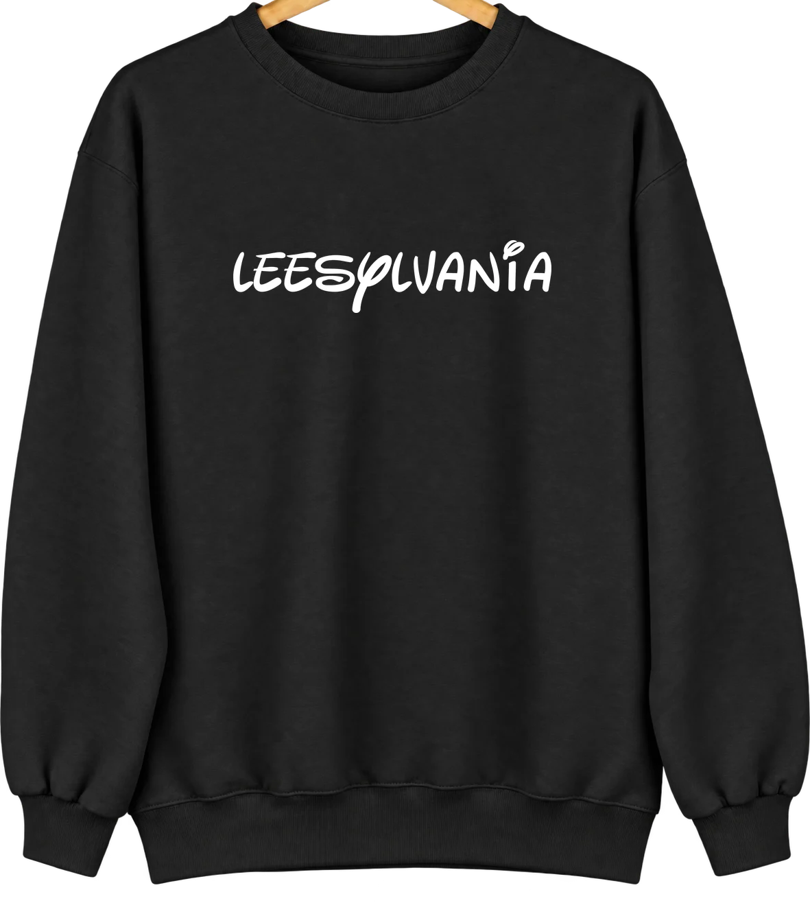 Leesylvania, Virginia Hometown Crewneck — Black