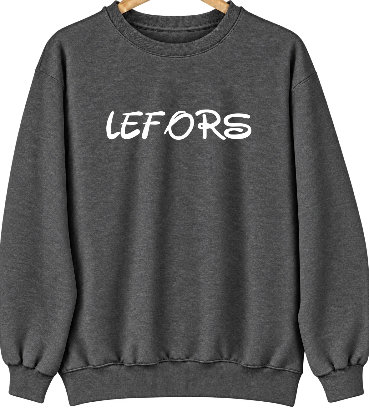 Lefors, Texas Hometown Crewneck — Dark Heather