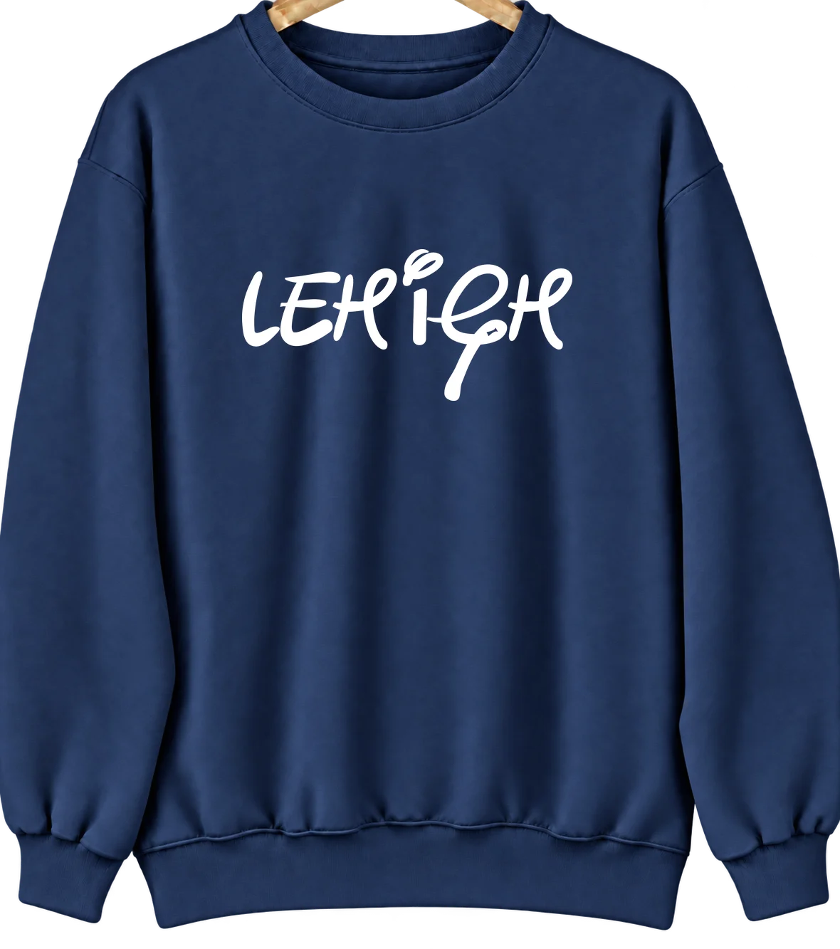 Lehigh, Kansas Hometown Crewneck — Navy