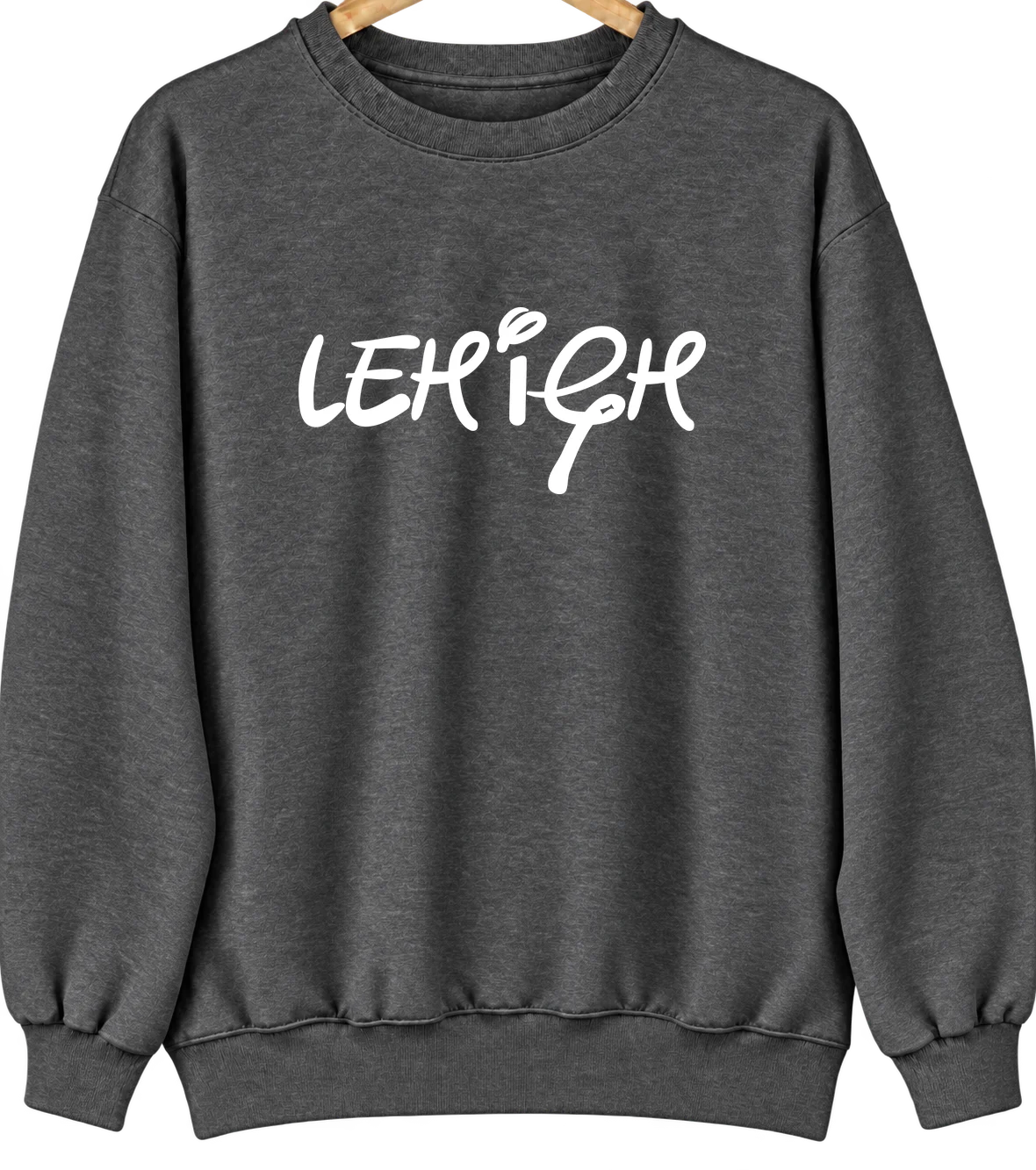 Lehigh, Oklahoma Hometown Crewneck — Dark Heather