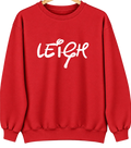 Leigh, Nebraska Hometown Crewneck — Red