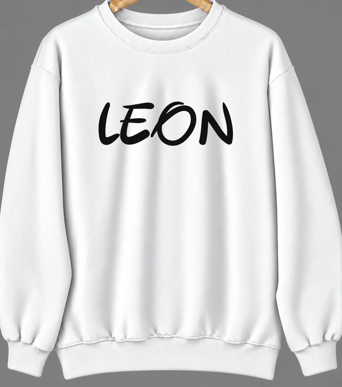 Leon, Iowa Hometown Crewneck — White