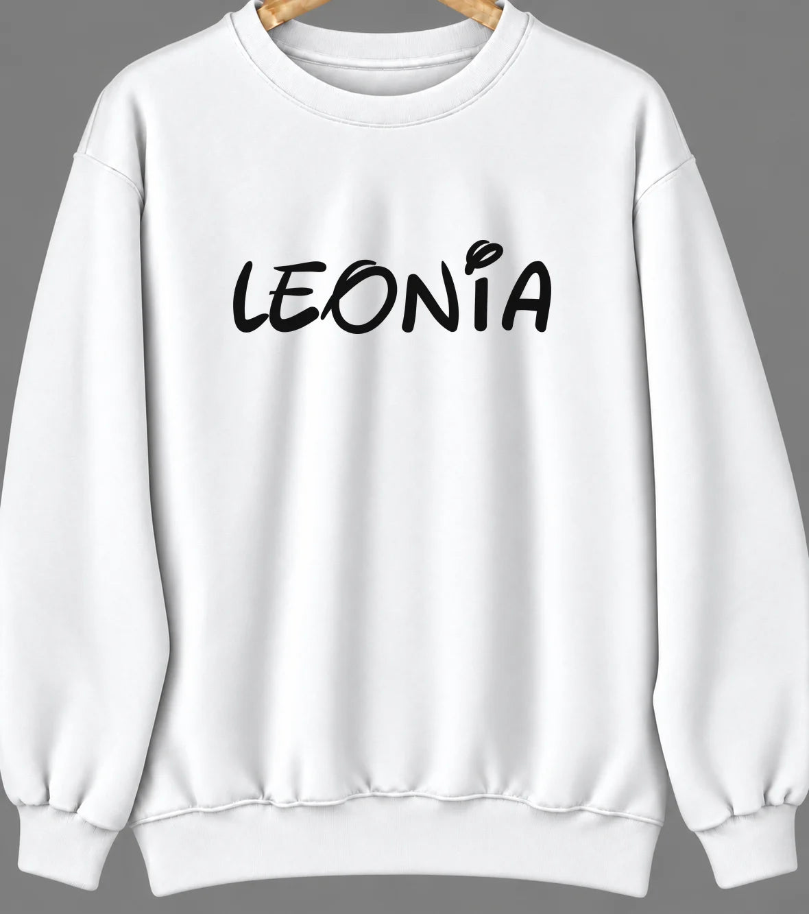 Leonia, New Jersey Hometown Crewneck — White