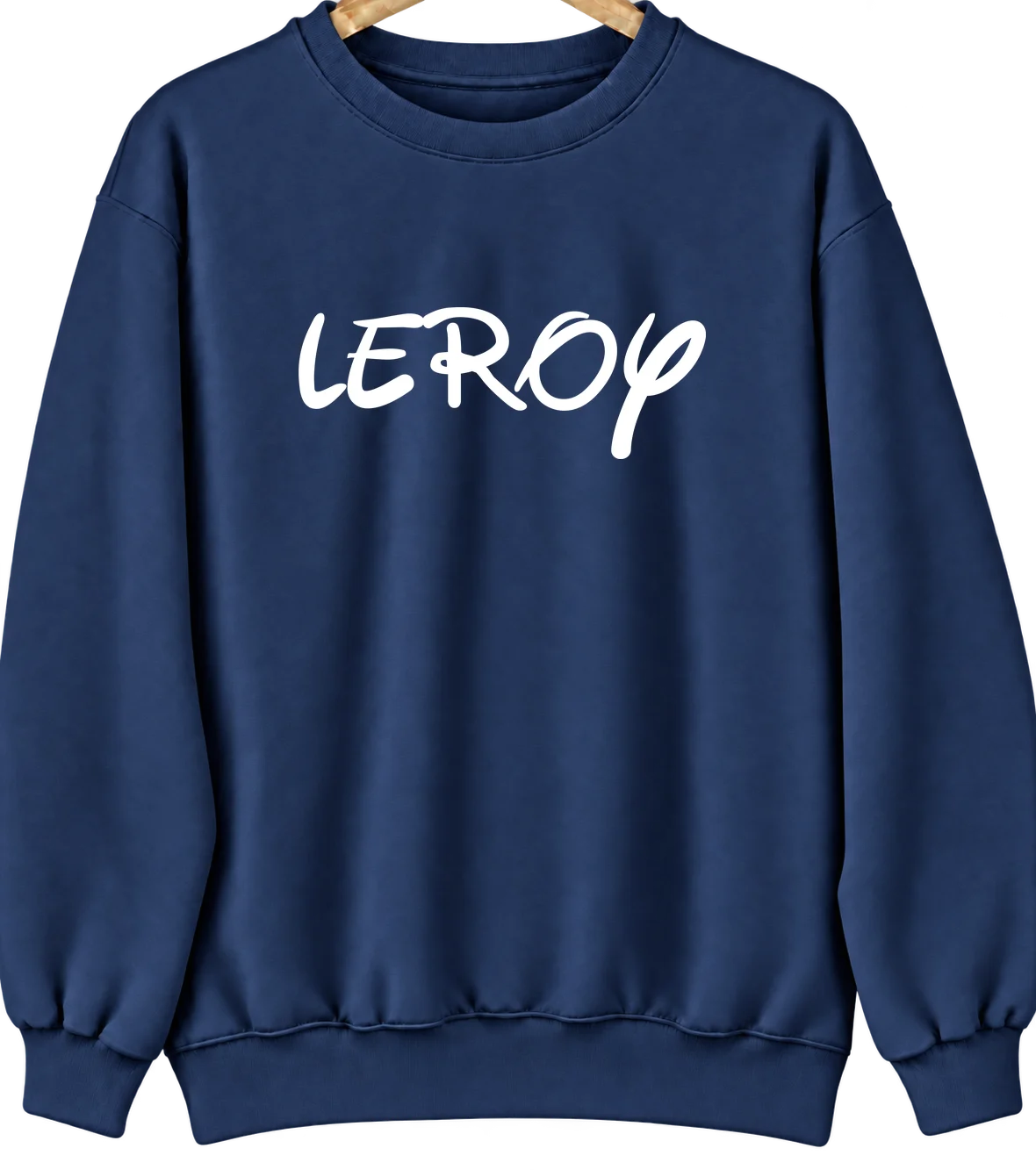 Leroy, Indiana Hometown Crewneck — Navy