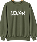 Levan, Utah Hometown Crewneck — Military Green