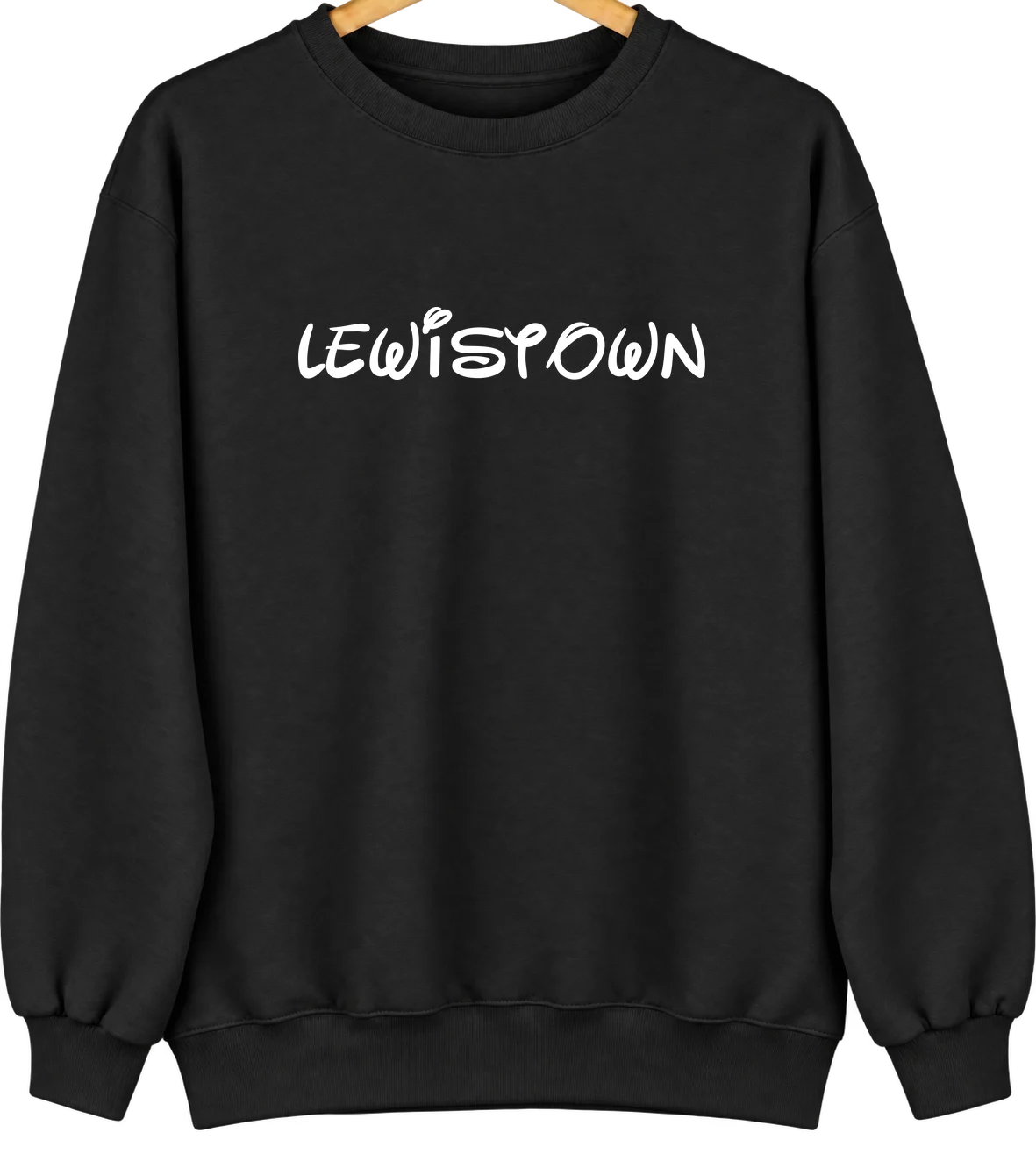 Lewistown, Missouri Hometown Crewneck — Black