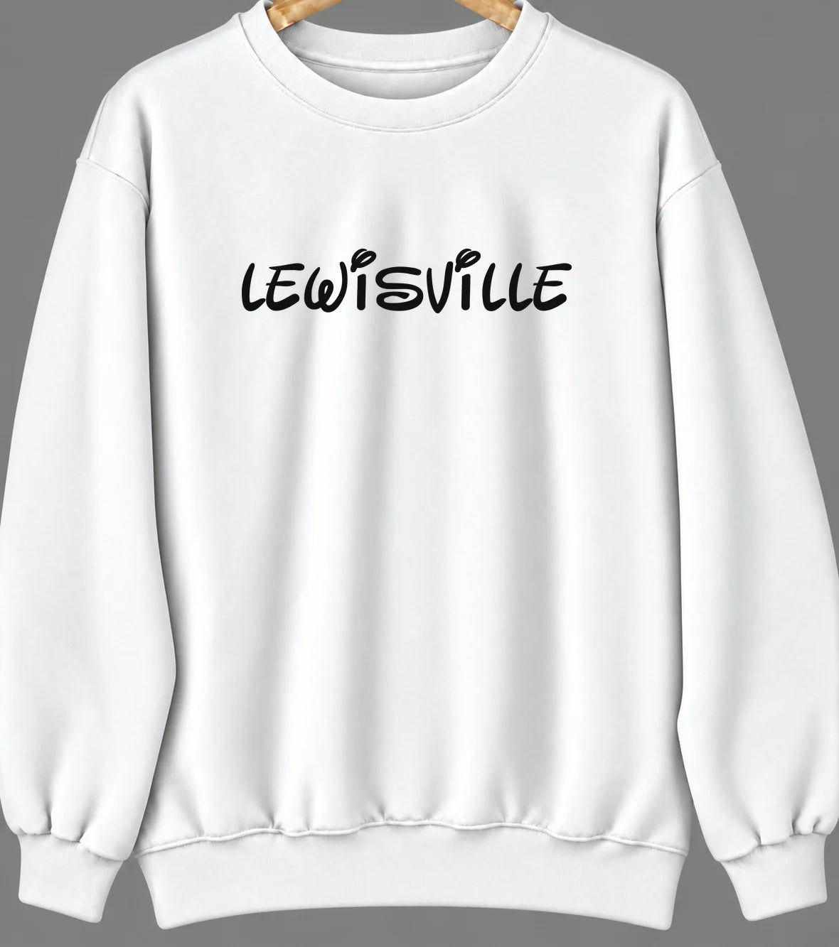 Lewisville, Idaho Hometown Crewneck — White