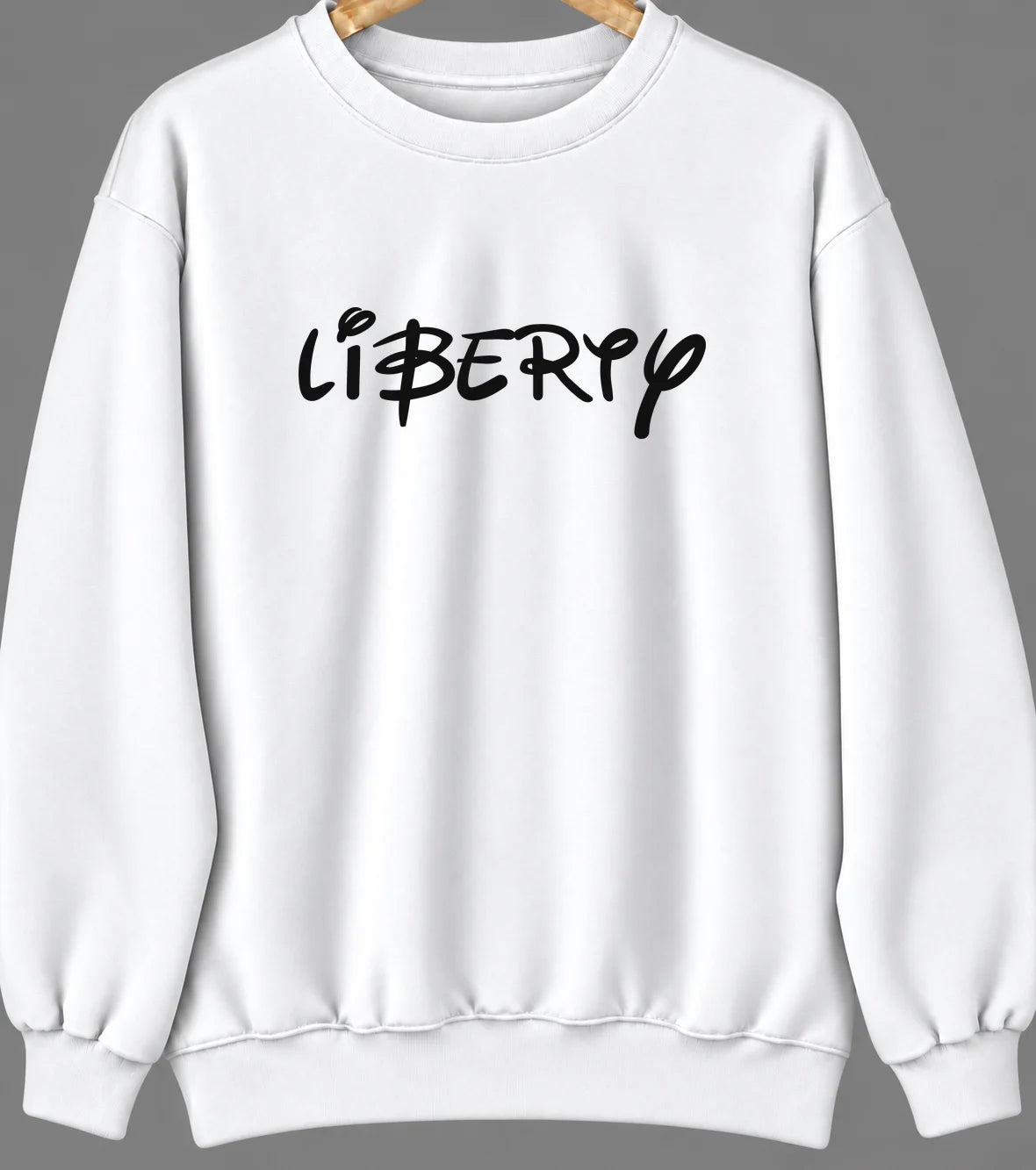 Liberty, Illinois Hometown Crewneck — White