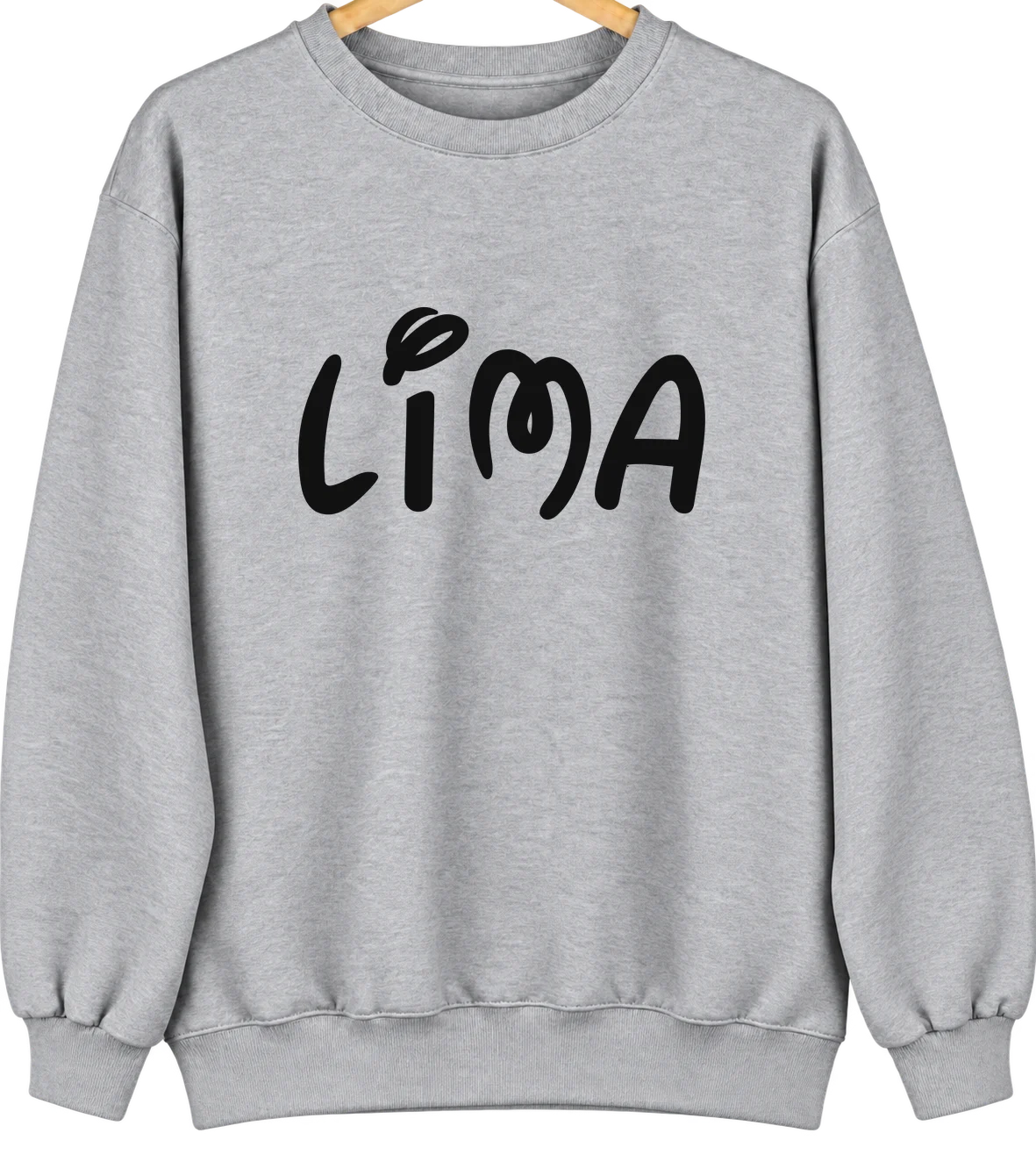 Lima, Illinois Hometown Crewneck — Sport Grey